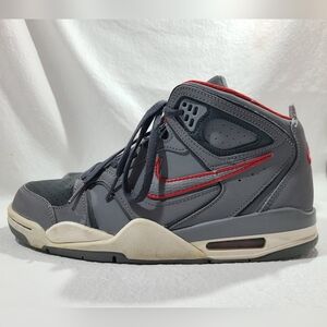 Mens Nike Air Flight Falcon Basketball Shoes Size: 8.5 Color: Grey Red
